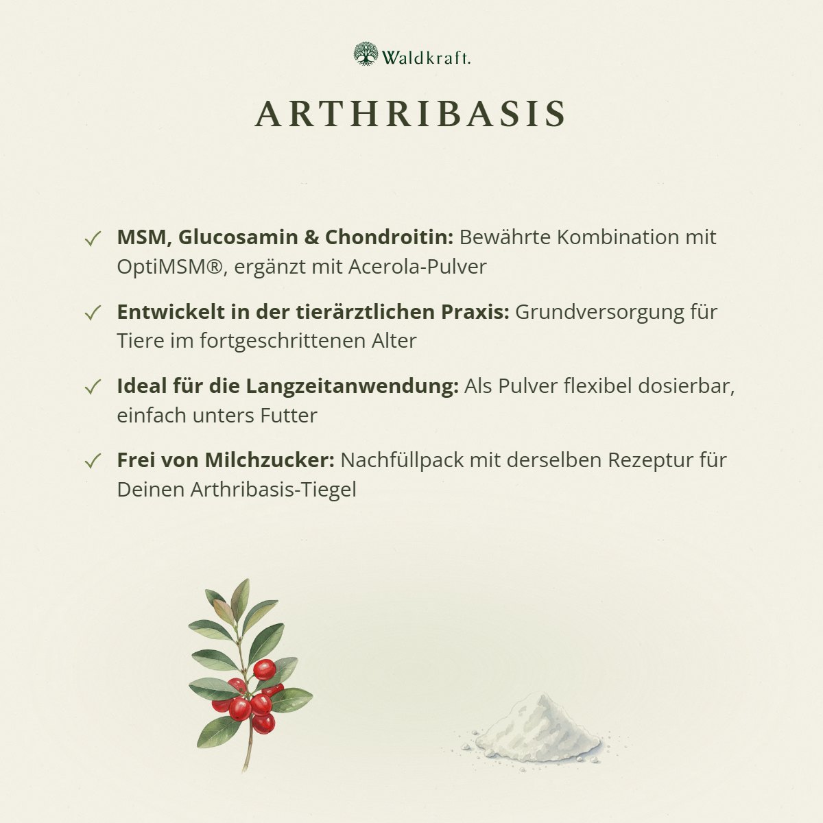 Arthribasis, Natürliche Gelenkunterstützung, 350g von Waldkraft, Ansicht 5