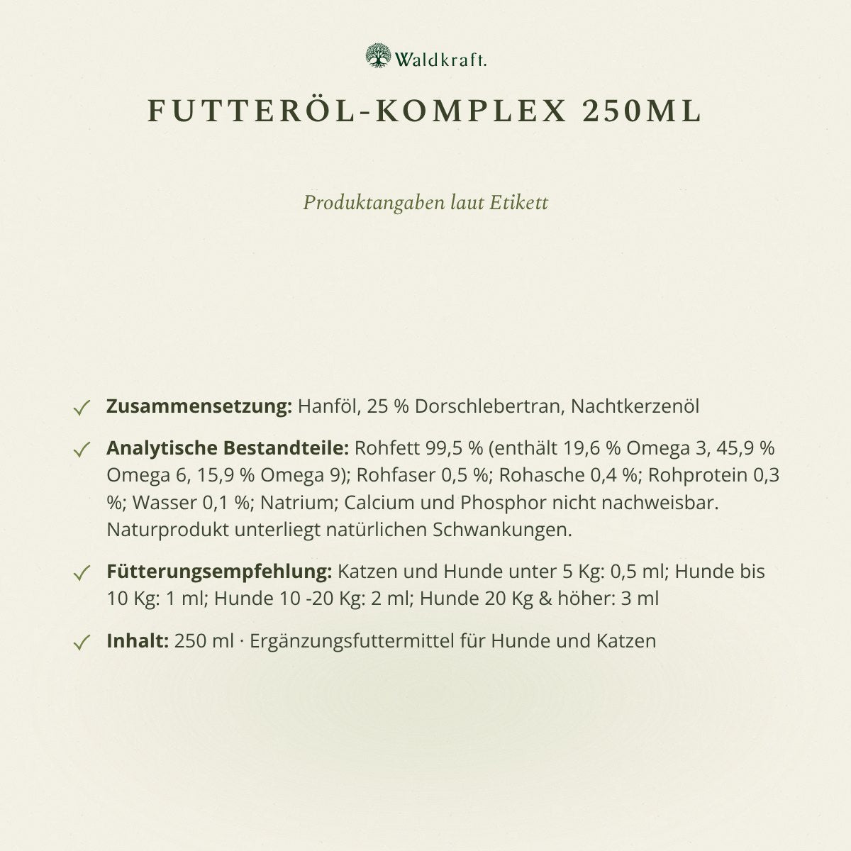 Futteröl-Komplex – 250ml