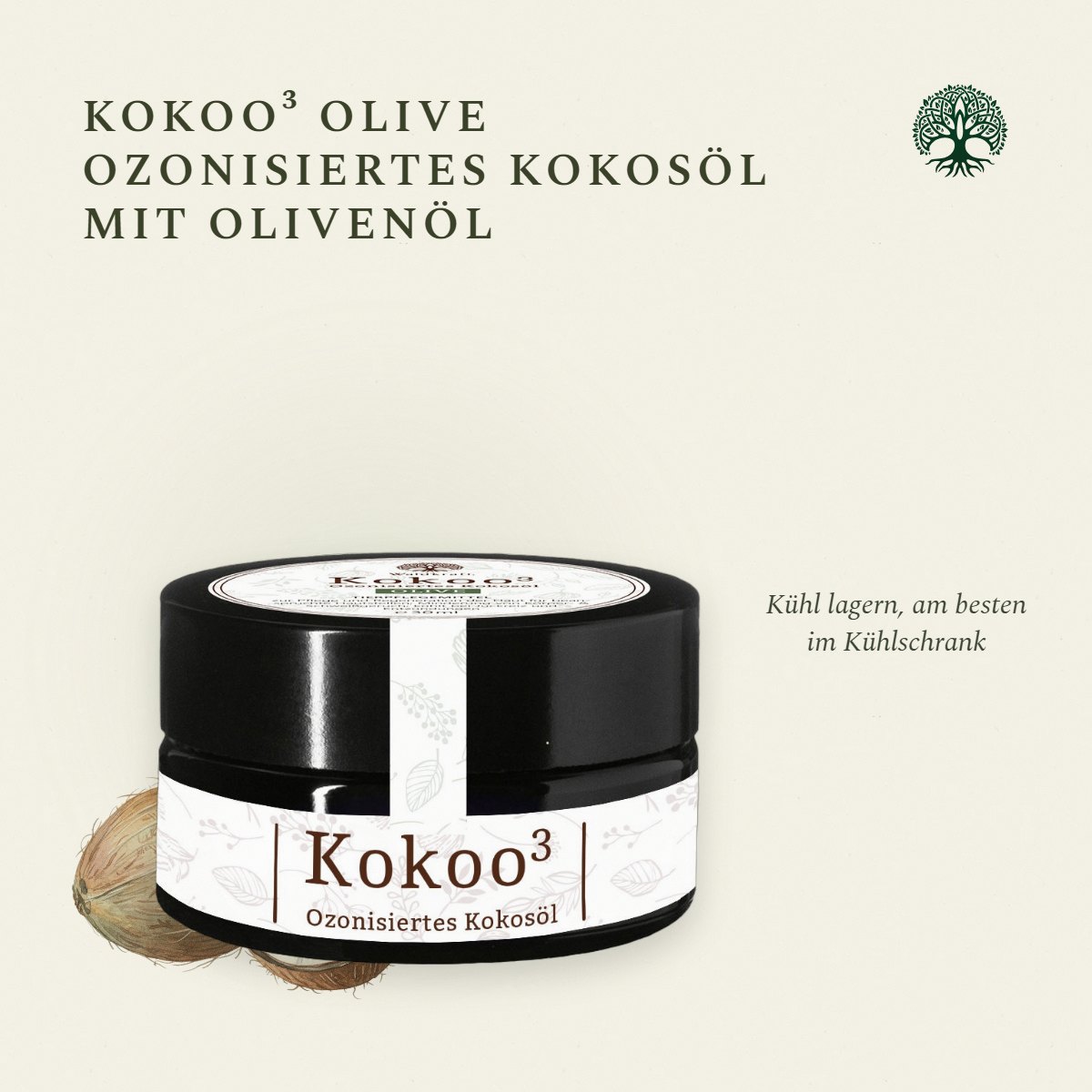 Kokoo³ Olive, Ozonisiertes Kokosöl mit Olivenöl, 30ml von Waldkraft, Ansicht 4