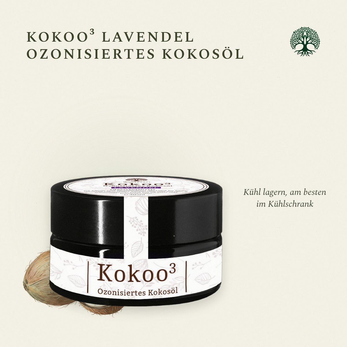 Kokoo³ Lavendel, Ozonisiertes Kokosöl mit Lavendel, 30ml von Waldkraft, Ansicht 4