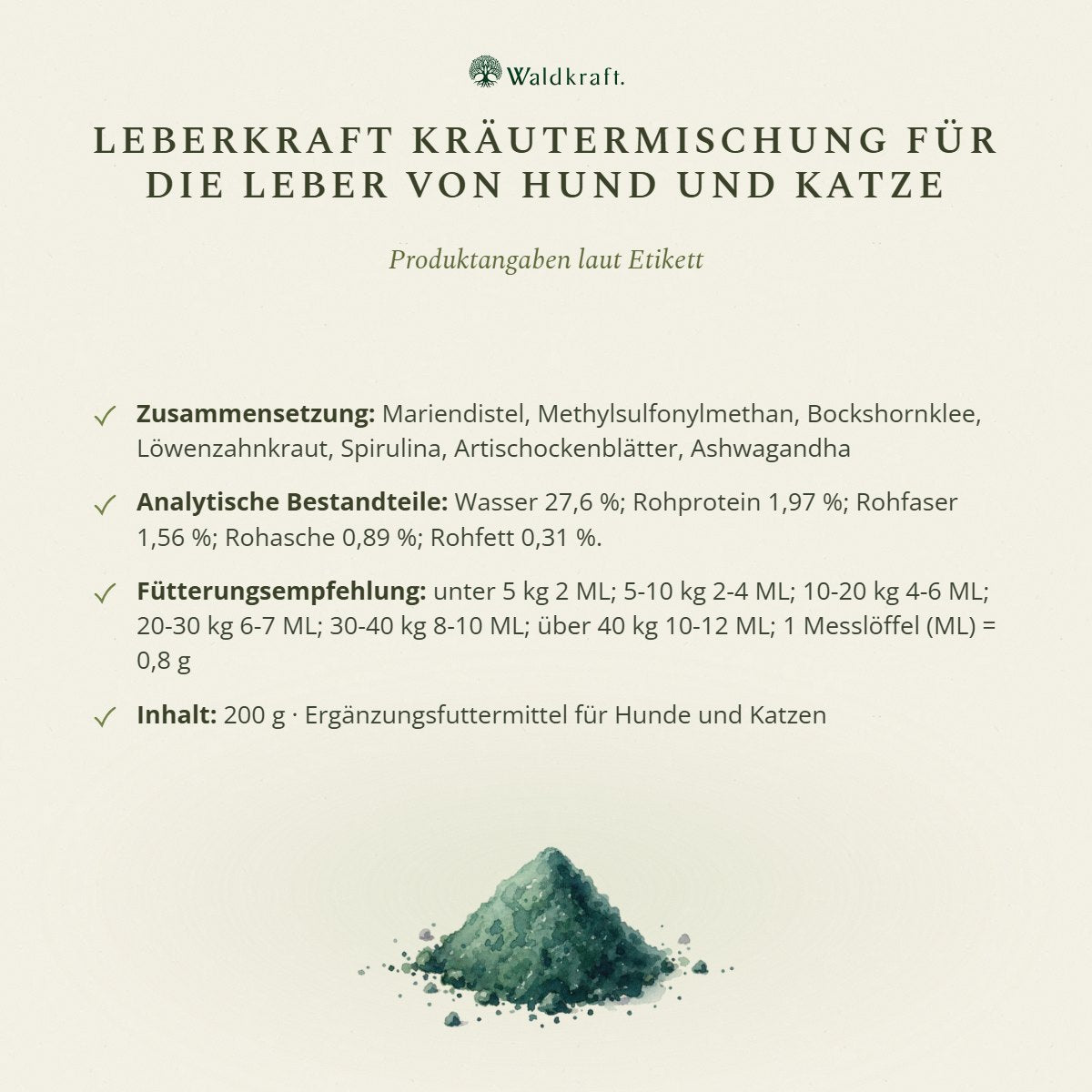 Leberkraft, Kräutermischung für die Leber, 200g von Waldkraft, Ansicht 5