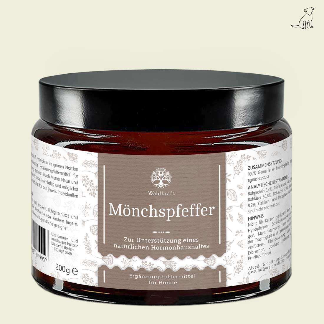 Mönchspfeffer für Hunde – 200g Pulver