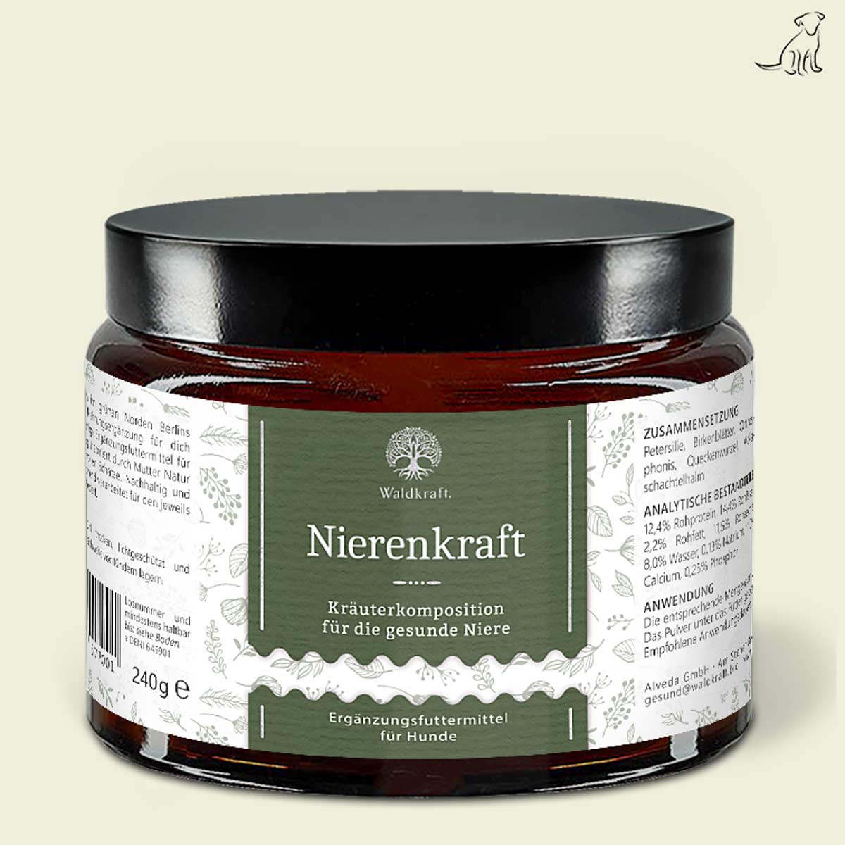 Nierenkraft – Kräutermischung für die Nieren von Hunden 240g