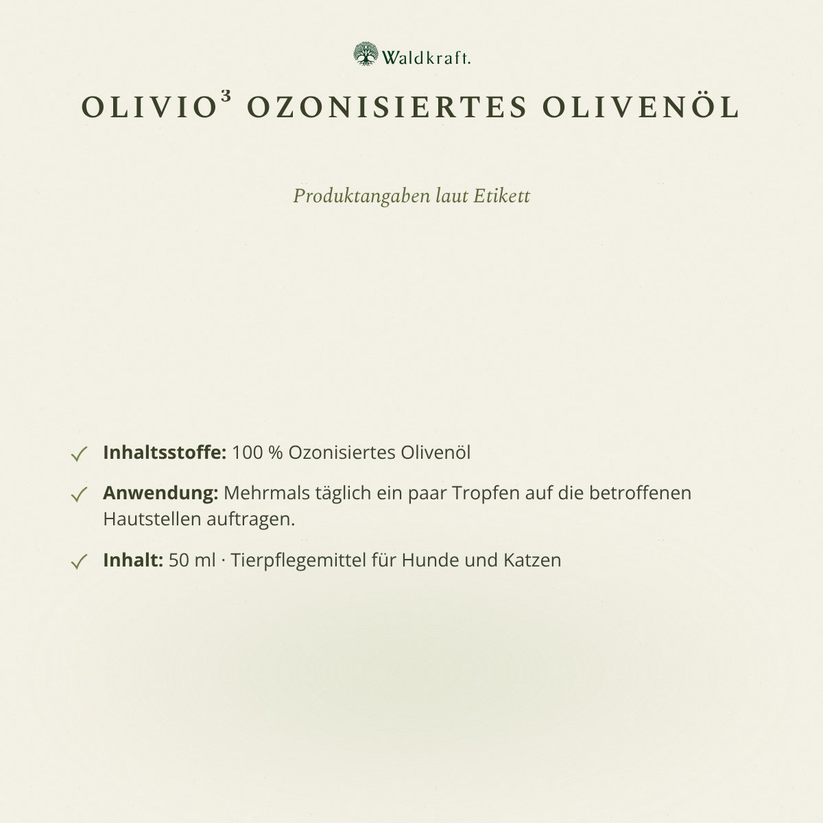 Olivio³, Ozonisiertes Olivenöl, 50ml von Waldkraft, Ansicht 5