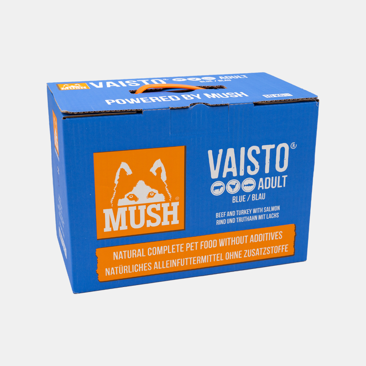 BARF Hundefutter Rind, Pute & Lachs – MUSH Vaisto Blau Schweiz