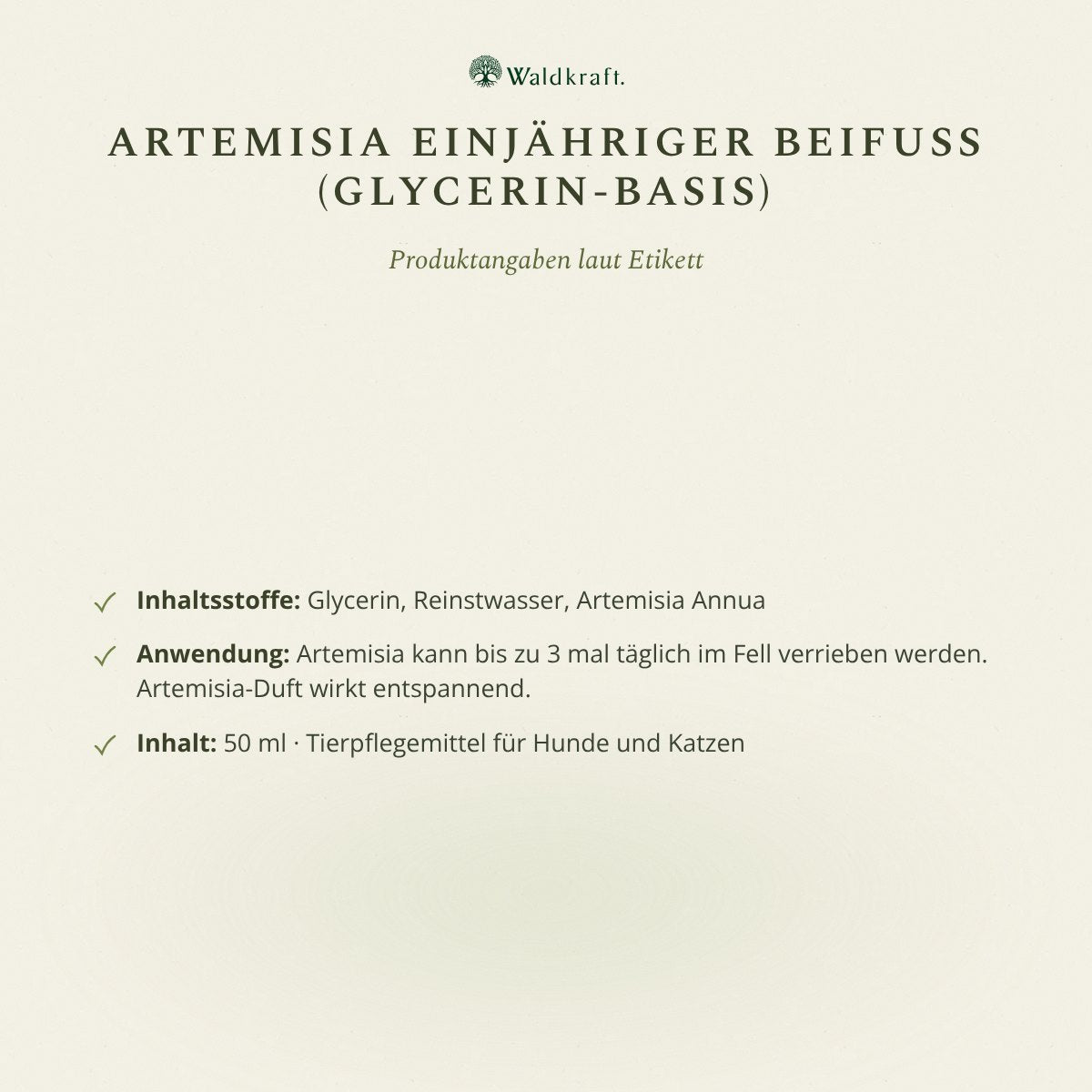 Artemisia annua, Einjähriger Beifuß, Glycerin-Auszug, 50ml von Waldkraft, Ansicht 6