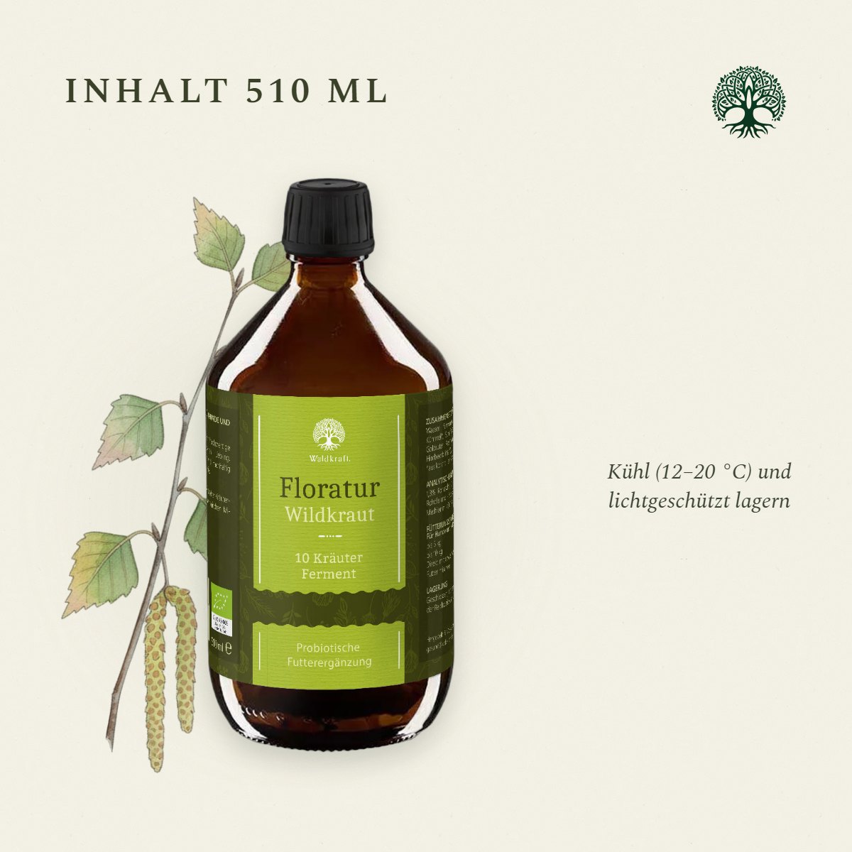 BIO Floratur Wildkraut – 10 Kräuter Ferment – 510ml
