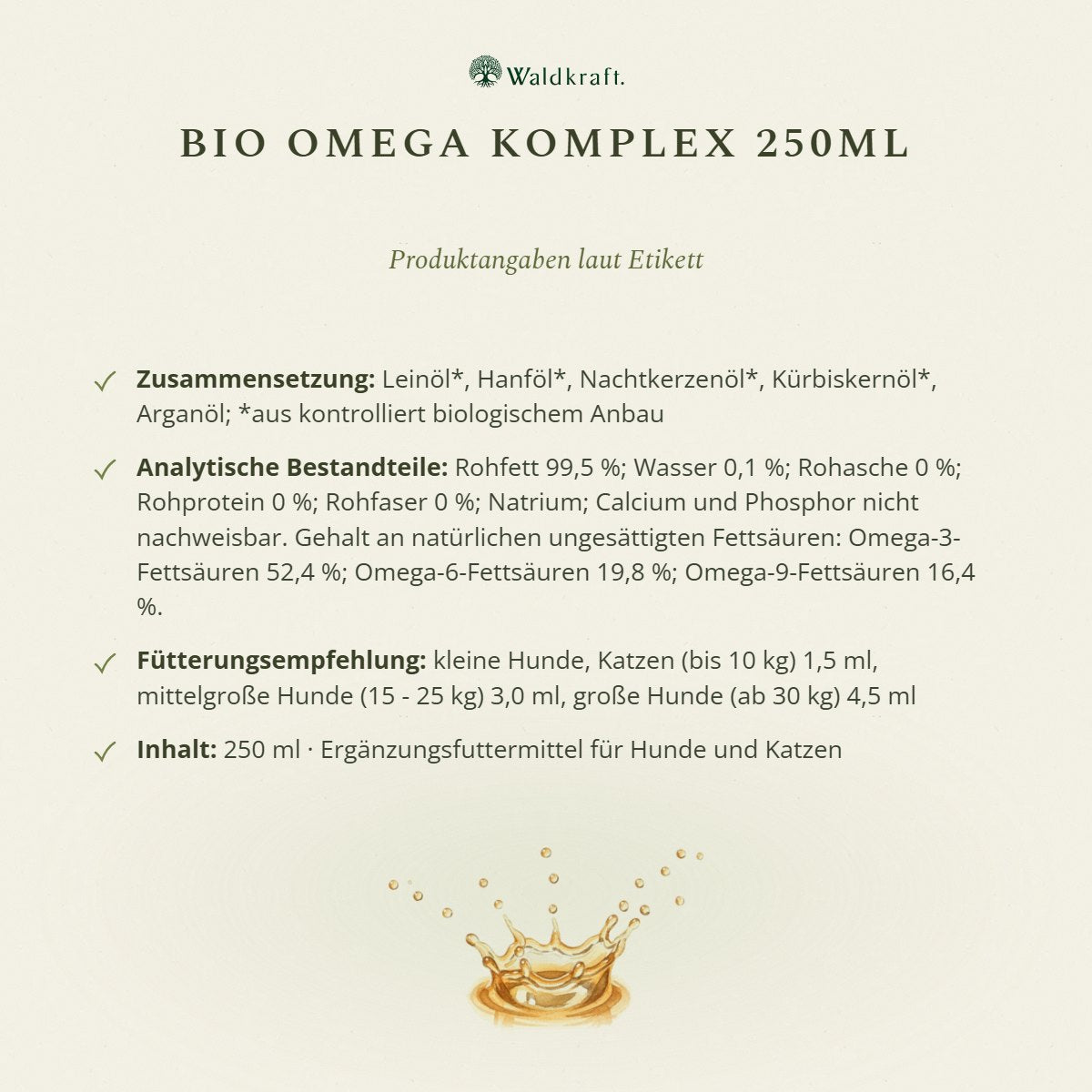 BIO Omega Komplex, 250ml von Waldkraft, Ansicht 5