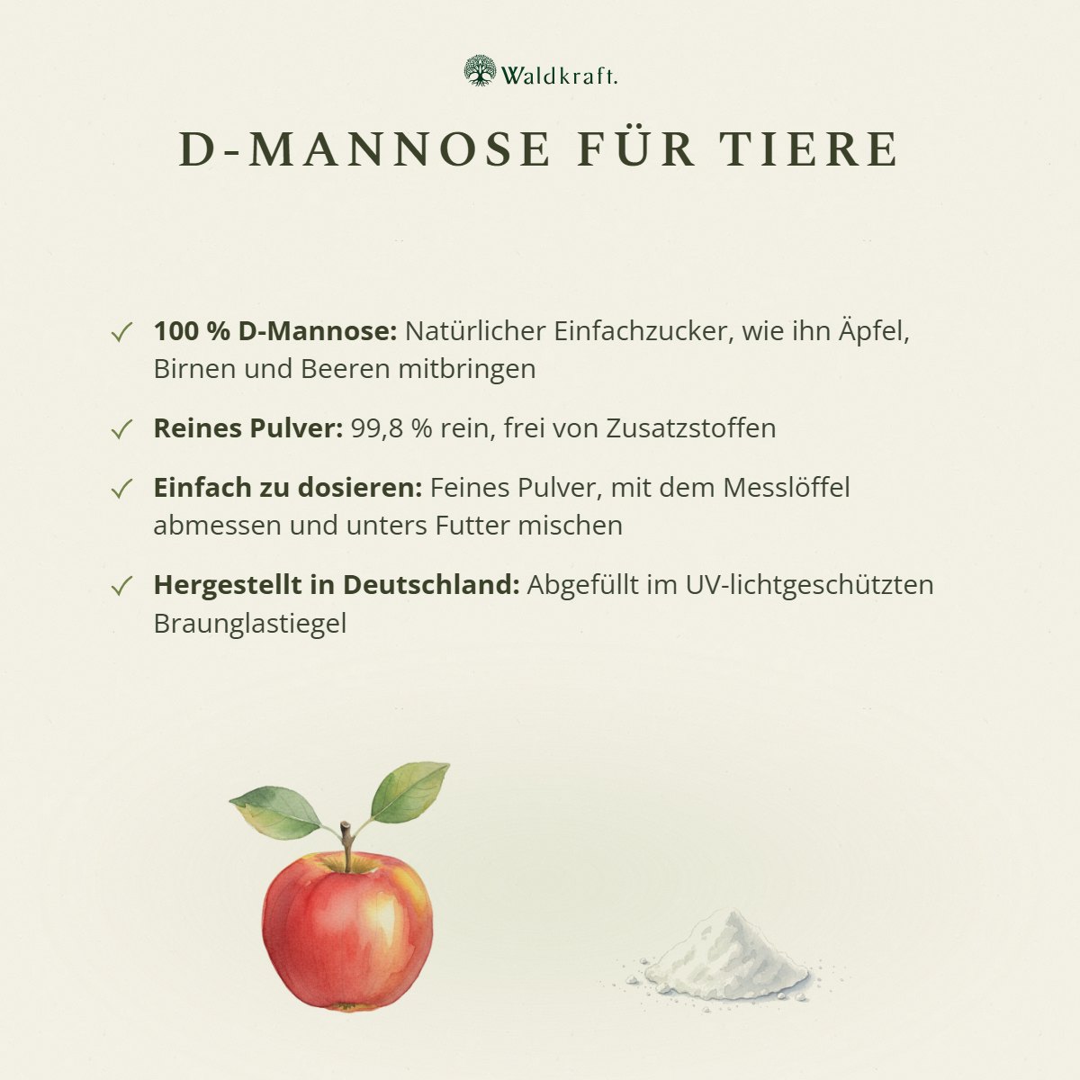 D-Mannose Pulver für Hunde und Katzen – 300g