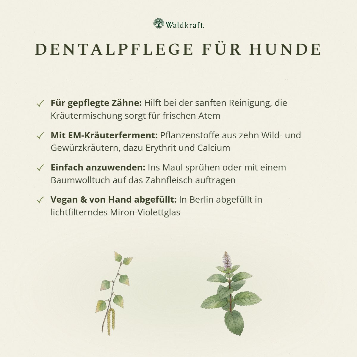 Dentalpflege für Hunde, 50ml von Waldkraft, Ansicht 3