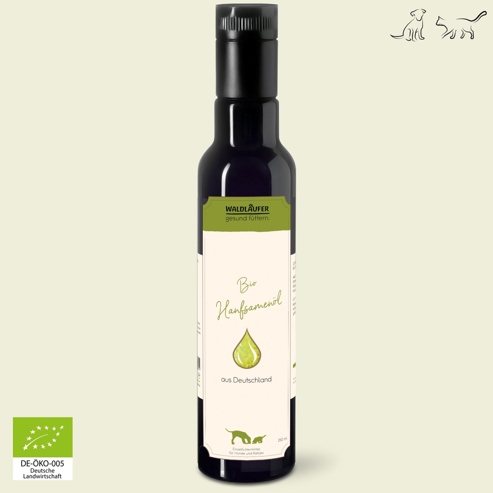 BIO Hanföl aus Deutschland – 1. Kaltpressung – 250ml