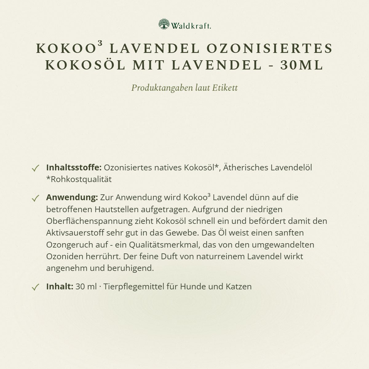 Kokoo³ Lavendel, Ozonisiertes Kokosöl mit Lavendel, 30ml von Waldkraft, Ansicht 5