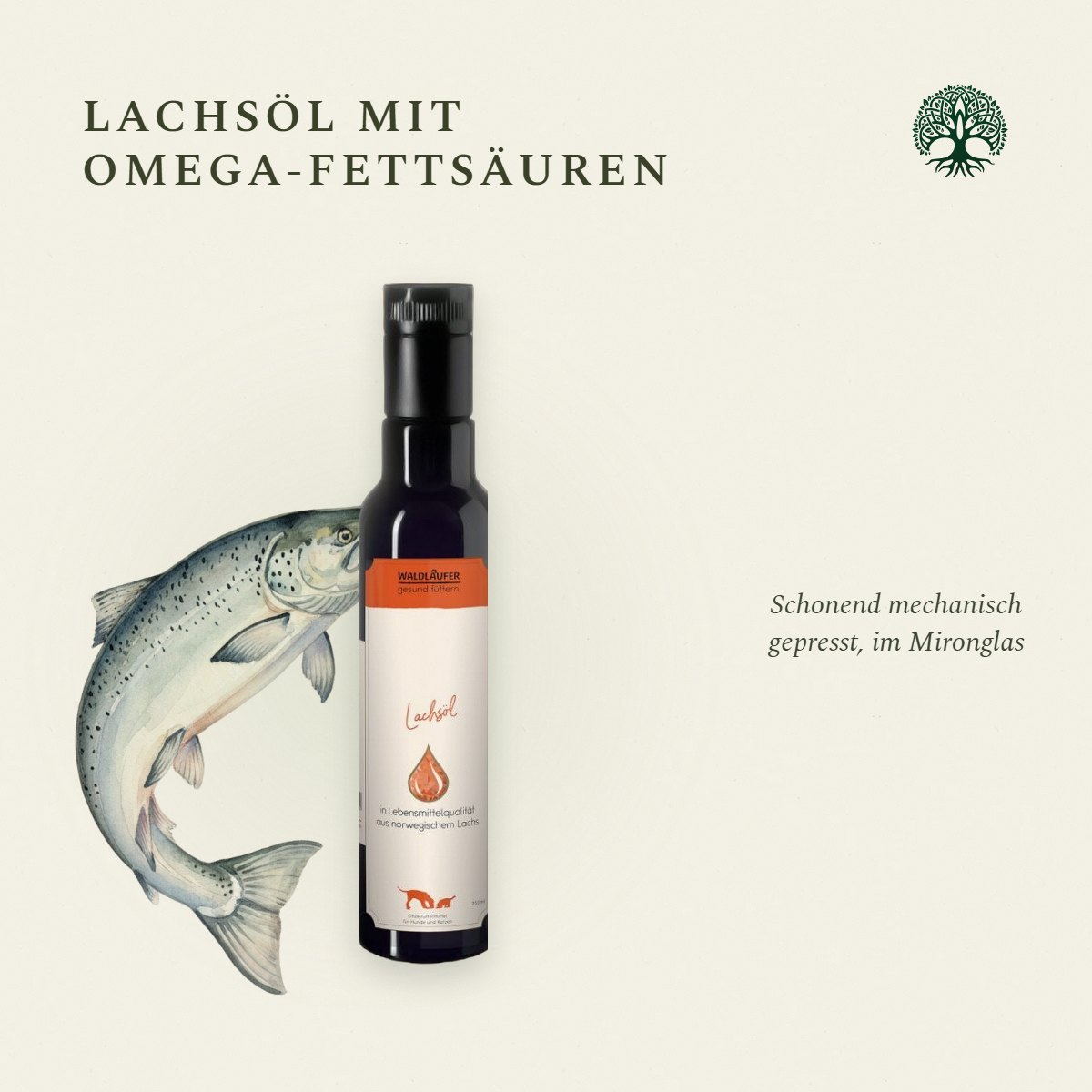 Lachsöl, 100% nativ, ohne Zusätze, 250ml von Waldkraft, Ansicht 4