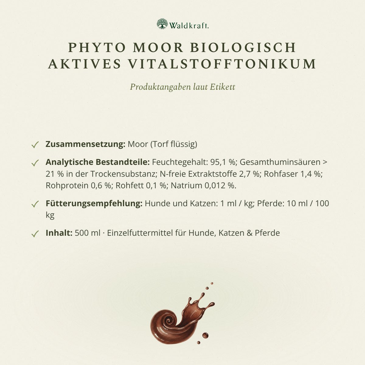 Phyto Moor, Biologisch aktives Vitalstofftonikum 500ml von Waldkraft, Ansicht 5