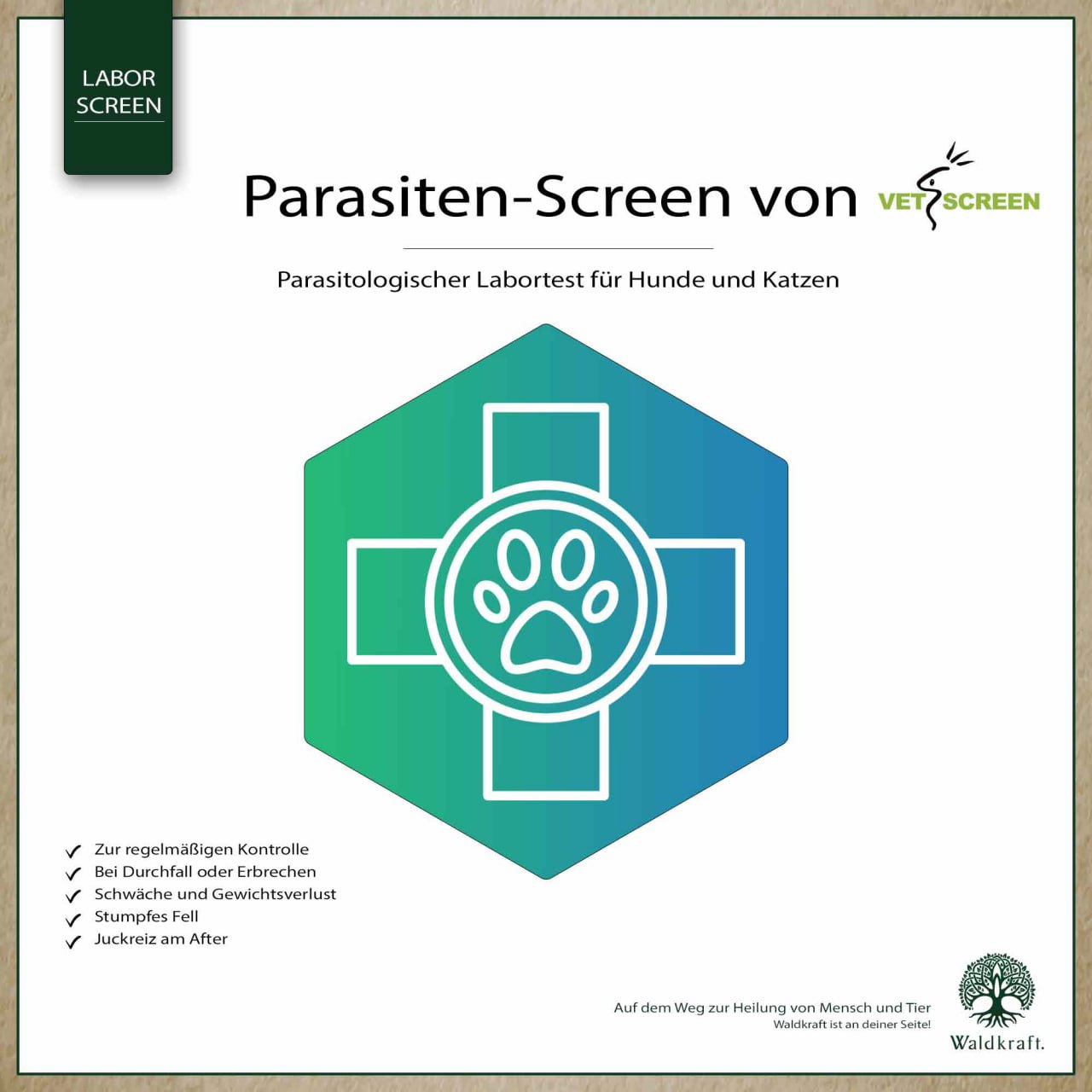 Parasiten-Screen – Parasiten- & Wurm-Check für Hunde und Katzen